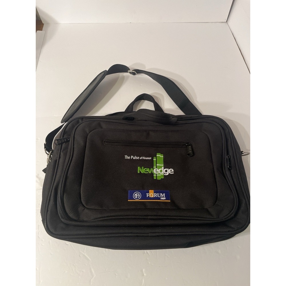 Large Black Laptop Messenger Bag Business Travel Briefcase Multi Compartment Pad
